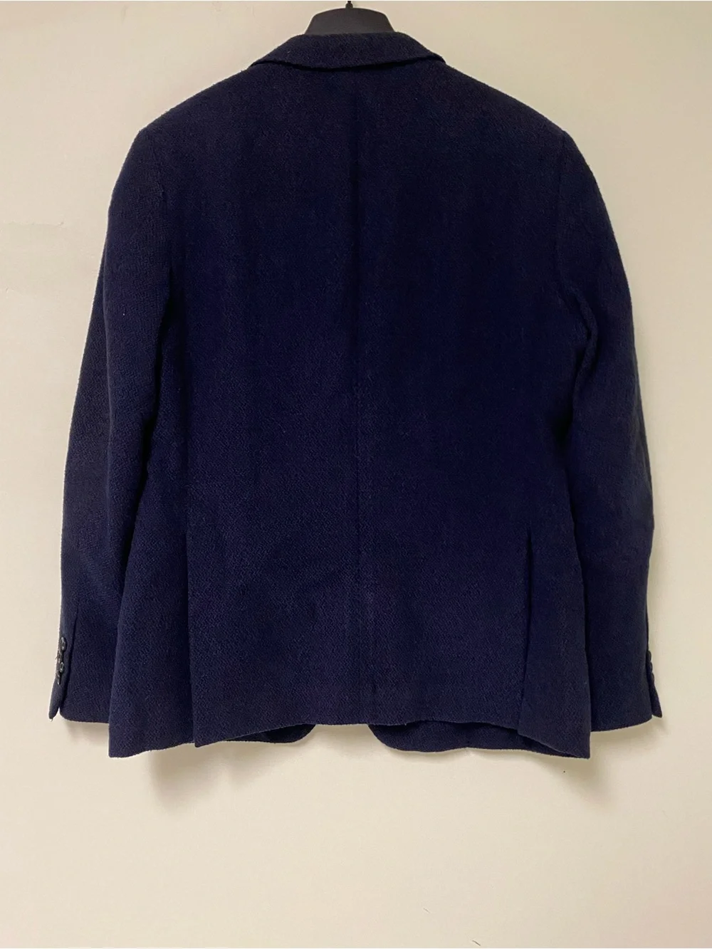 John Varvatos Navy Textured Two-Button Blazer